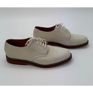 Alan Payne Buck II 10.5M Mens Suede Lace-Up Dress Shoes In Beige Made In Brazil